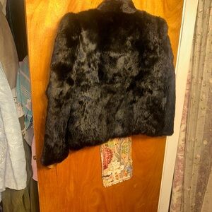 Vintage  Black Faux Fur Women's Jacket